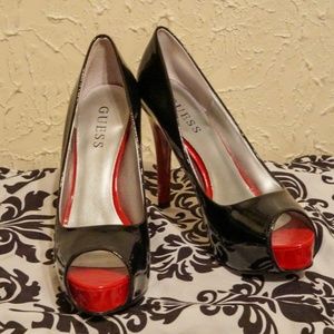 Black/Red Heels